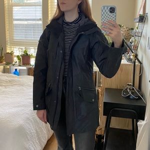 Columbia Interchange Grey Heavy Rain Coat